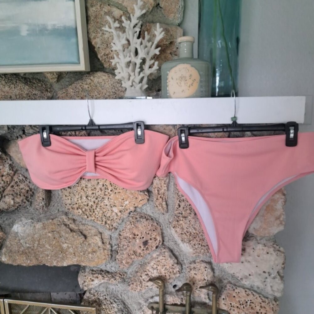 Coral Pink Bikini Set for Sale